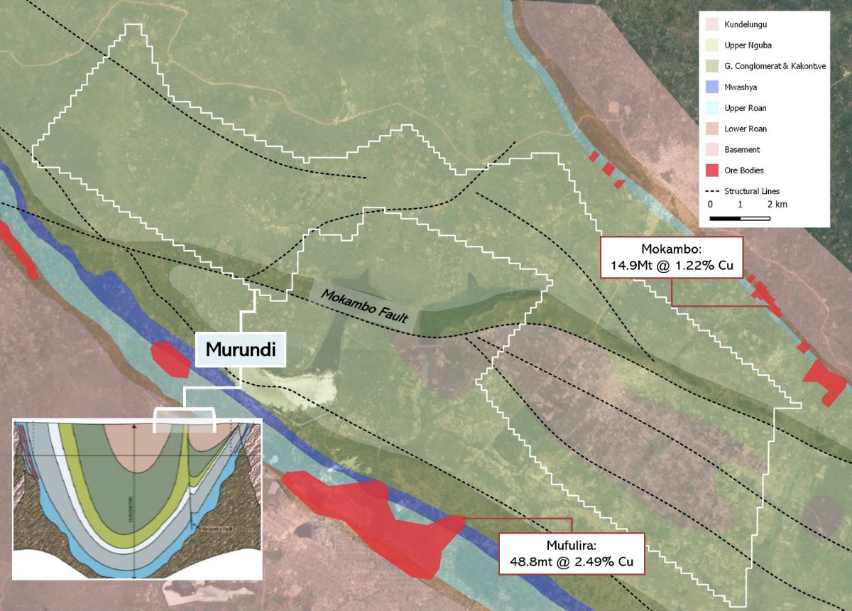 Regional geology across the Murundi licence.